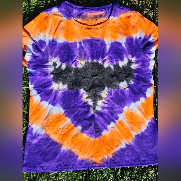 Colorful Kids Tie-Dye Shirt - Orange and Purple - Picture 3 of 3
